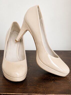 ALDO Nude Patent Heels | US 9 EU 40